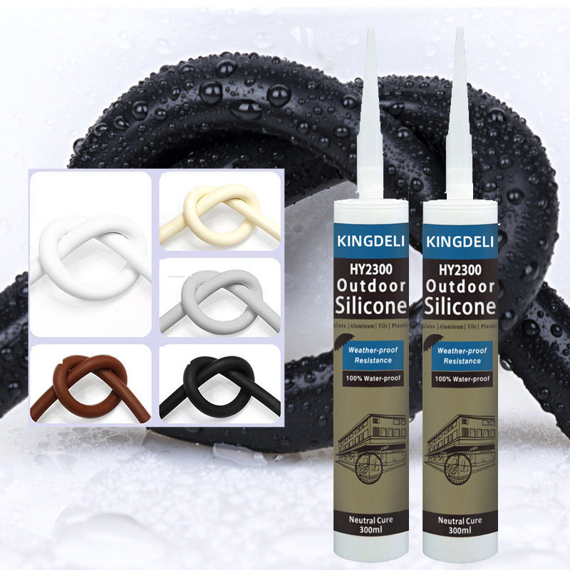 Pegamento de cristal neutral del silicón de la puerta con Grey Black White Color