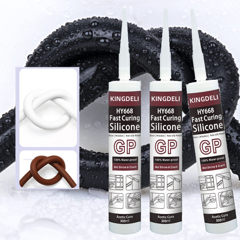 Acid Gp Cure colorido acético Silicona sellador pegamento a prueba de agua para ventana