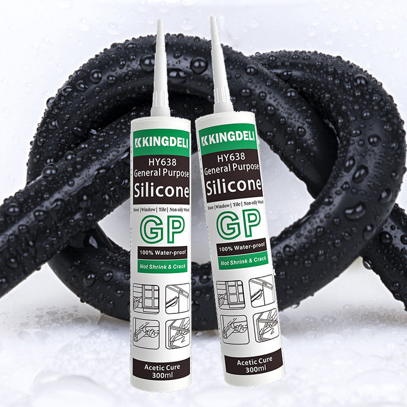 280 ml sellador de silicona acética GP RTV pegamento de vidrio impermeable sellador de construcción para piedra