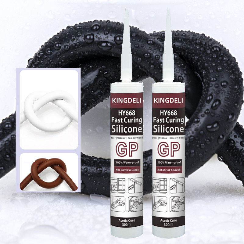 Sellante de cristal del silicón del acuario, pegamento impermeable claro del silicón con Grey Black Color