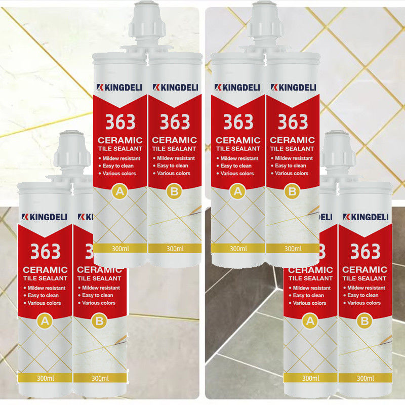 2 partes impermeable pegamento de azulejos epoxi, sellador de grietas de azulejos color blanco 300 ml